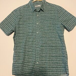 Sonoma Green Patterned Casual Button Down Shirt